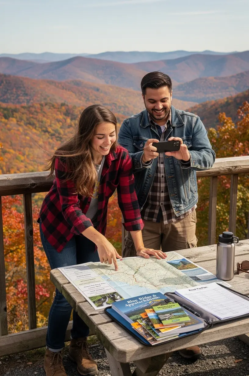Пример использования дорожного комплекта с региональным путеводителем и офлайн-аудиогидом во время автомобильного путешествия.